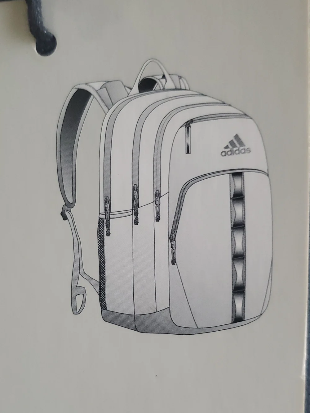 adidas Black Backpack with White Logo - Men's 16